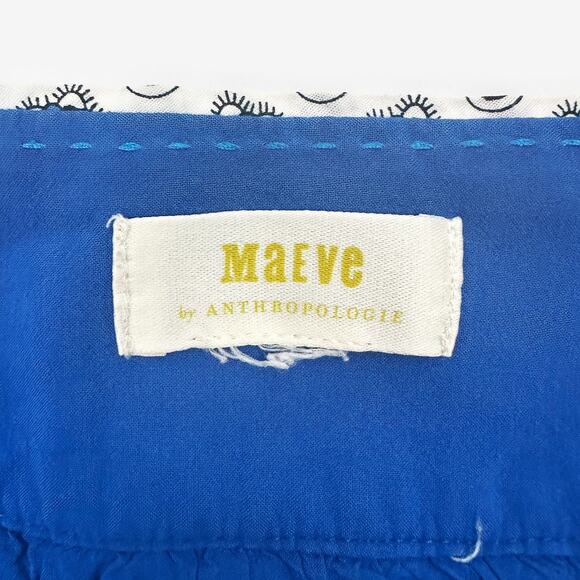 Maeve by Anthropologie Alyssa Midi Skirt Size 6 Blue Floral Boho Resort Summer - Picture 8 of 9